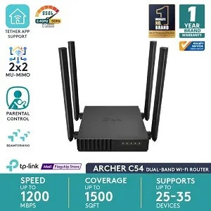 TP-Link Archer C54 AC1200 Dual-Band Wi-Fi Router