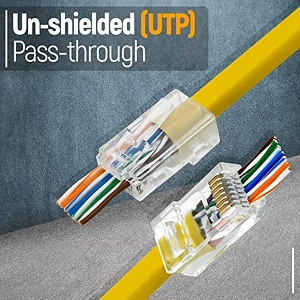 RJ45 Cat6 Pass Through Connectors