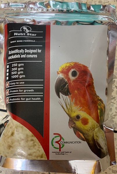 NUTRI STAR HAND FEED FORMULA FOR COCKATIEL AND SUN CONURE 250GM PACK
